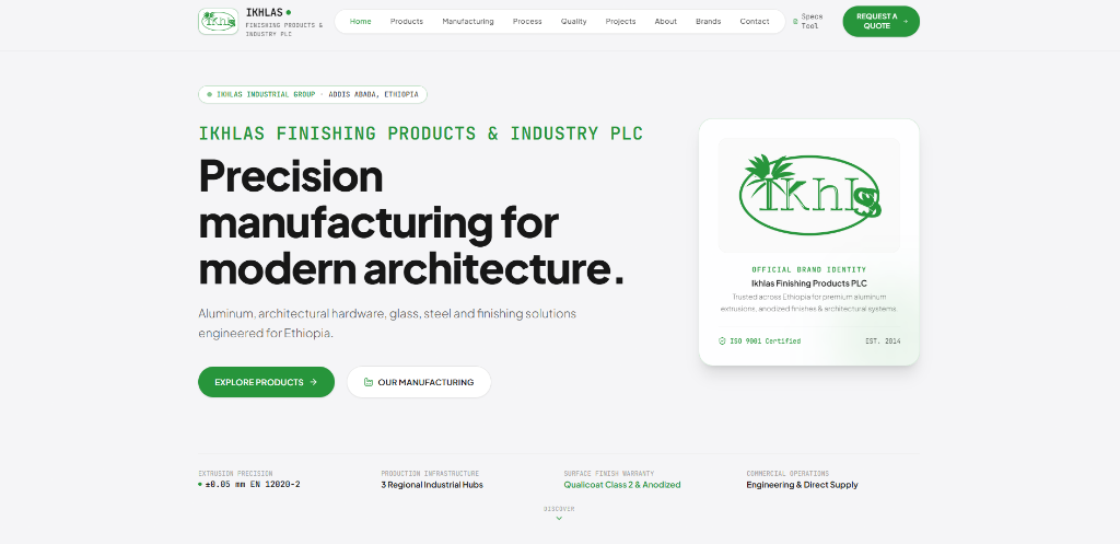 Ikhlas Finishing Products & Industry PLC Platform