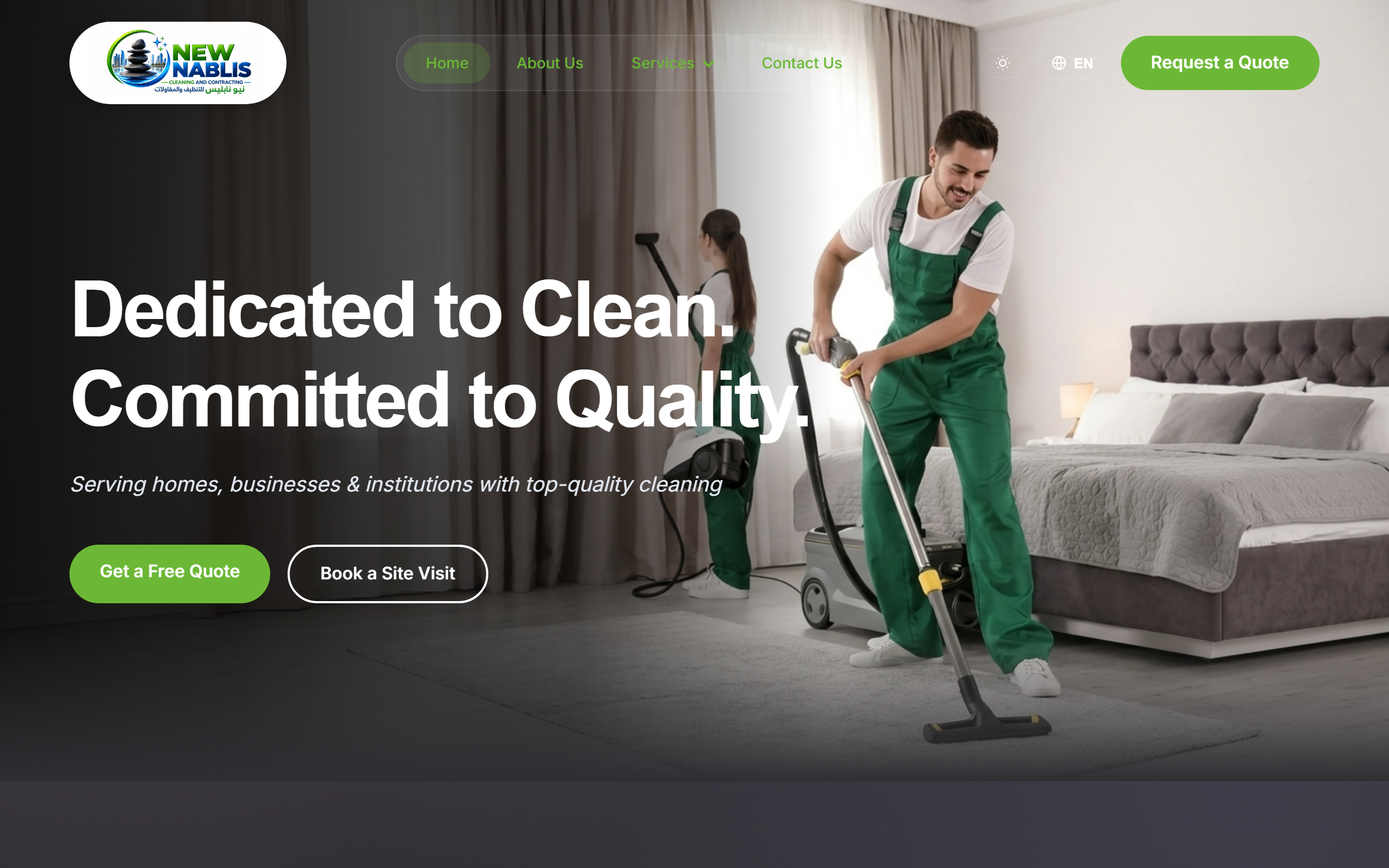 New Nablis Cleaning and Contracting Live Web Portal